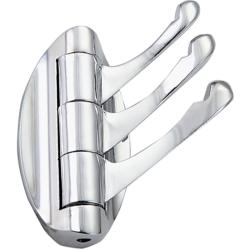 Крючок LEDEME тройной, поворотный, настенный, латунь, хром L209-3