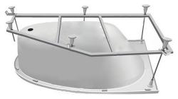Каркас для ванны Azario LAURA 170 см, (шпильки), стальной, цвет серый, шесть опор, ассиметричный, правый/левый правосторонний/левосторонний, универсальный для ванны