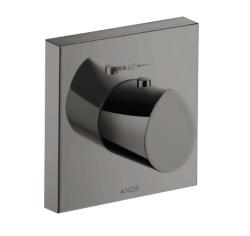 Смеситель для душа Axor Starck Organic HighFlow 120/120, термостатический, скрытого монтажа, настенный, без излива/шланга/лейки, квадратный, латунный, цвет полированный черный хром, с термостатом, встроенный/встраиваемый/термостатный