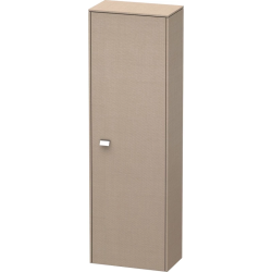 Пенал Duravit Brioso R, 42x24x133 см, подвесной, (правый), с дверцей, с полкой, со стеклянными полками, цвет: лен/хром, в ванную комнату