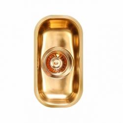 Мойка кухонная ALVEUS VARIANT MONARCH 110 BRONZE 14,8х30х12 см, слив 90, врезная под столешницу, нержавеющая сталь с PVD покрытием, прямоугольная, цвет бронза, без отверстия под смеситель
