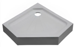 Душевой поддон Cerutti SPA, 90х90 см, трапеция/угловой/пятиугольный, акриловый, низкий, белый, с бортиком, литой, литьевой, для душа
