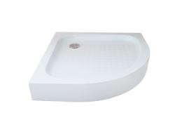 Душевой поддон Olives P-90125CS-WH с сифоном 90х90 см полукруглый, ABS - пластик, низкий, белый, антискользящая поверхность, для душа