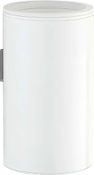 Стакан Boheme Uno, с держателем, настенный, латунь, форма округлая, для зубных щеток в ванную/туалет/душевую кабину, цвет белый матовый