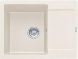 Мойка кухонная Franke MARIS MRG 611-62, 62х50 см, врезная, искусственный гранит (Fragranite+), прямоугольная, цвет белый, без отверстия под смеситель, с крылом, оборачиваемая