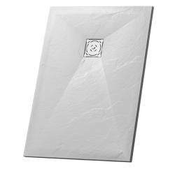 Душевой поддон RGW Stone Tray ST-W, 70х80х2,5 см, прямоугольный, из искусственного камня, низкий, цвет: белый, с антискользящим рельефным покрытием, без бортика