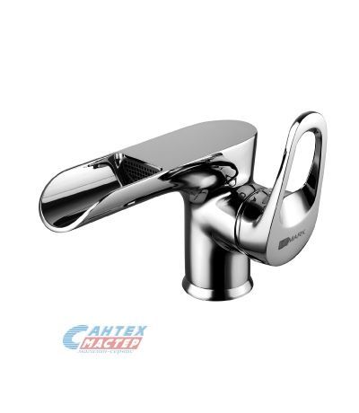 Смеситель для раковины Lemark Omega однорычажный, излив каскадный, длина 121 мм, керамический, латунь, цвет хром, без донного клапана