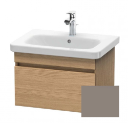 Тумба/шкафчик для консоли/столешницы Duravit DuraStyle под раковину 60х47,8х51,2 см, подвесная, ДСП, цвет: дуб европейский/базальт, 1 выдвижной ящик, прямоугольная