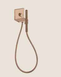 Душевой гарнитур AXOR ShowerSolutions 120/120, комплект: запорный клапан/модуль ручного душа/ручной душ-«палочка»/шланг для душа, цвет шлифованное красное золото, скрытого монтажа, квадратный, настенный, для душа/ванной