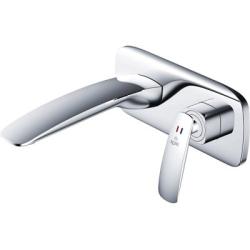 Смеситель для умывальника ROSE настенный, однорычажный, неповоротный, длина 202 мм, латунь, цвет хром