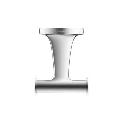 Крючок Duravit Starck T двойной, размер 7,6х6 см, настенный, металл, форма т-образная, для полотенец в ванную/туалет/душевую кабину, цвет хром, к стене