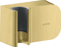 Держатель для душевой лейки Axor One Porter со шланговым подсоединением, 9,5х6х4,2 см, настенный, латунный, прямоугольный, цвет шлифованная медь, для душевого шланга, для душа/ванной/душевой кабины, на стенку