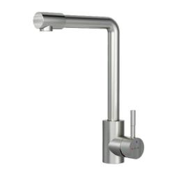 Смеситель для кухни/мойки Am.Pm X-Joy S однорычажный, поворотный, высокий, керамический, длина 175 мм, нержавеющая сталь, цвет сатин