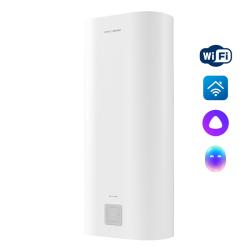 Водонагреватель Royal Thermo RWH 50 Aqua Inverter 50 л. Wi-Fi электрический, настенный, горизонтальный/вертикальный, накопительный, 2 кВт, 435х260х970 мм, 230 В, (цвет белый, плоский), подводка нижняя/боковая, (бойлер, водогрей), эмалированная сталь