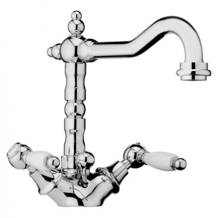 Смеситель для раковины Webert Dorian двухвентильный, поворотный, длина 170 мм, латунь, цвет хром