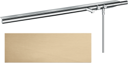 Смеситель для ванны Axor ShowerSolutions 1200, термостатический, внешнего/наружнего монтажа, настенный, неповоротный, латунный/стеклянный, длина излива 17,5 см, цвет шлифованная бронза, без душевого шланга/лейки