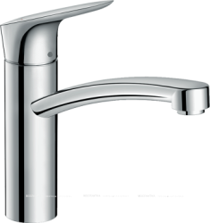 Смеситель для кухни/мойки Hansgrohe Logis M31, 160 Eco, 1jet, однорычажный, керамический, с поворотным изливом, длина 22 см, латунь, цвет хром