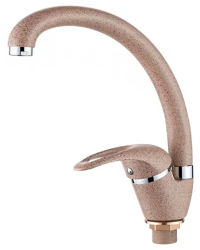 Смеситель для кухни/мойки LEDEME, однорычажный, поворотный, латунный, длина излива 186 мм, латунь, цвет терракотовый