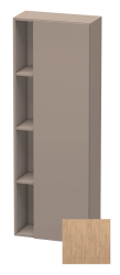 Пенал Duravit DuraStyle, 50x24x140 см, подвесной, (правый), с дверцей, с закрытыми/открытыми полками, цвет: дуб европейский/базальт, в ванную комнату