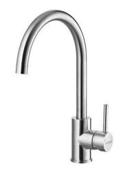 Смеситель для кухни ALVEUS ELZA SAT однорычажный, поворотный, керамический, высокий излив, высота излива 23 см, латунь, покрытие хром, цвет нержавеющая сталь SAT