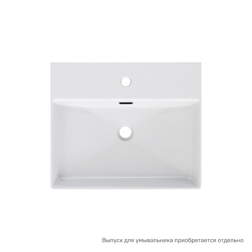 Раковина IDDIS Bild 50х42х13 см, накладная/подвесная, прямоугольная, сантехнический фарфор, цвет белый глянцевый, отверстие под смеситель, слив-перелив, умывальник BILWS50i27