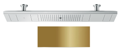 Верхний душ AXOR ShowerSolutions ShowerHeaven 1200/300 4jet, потолочный монтаж, прямоугольный, с 4 режимами, размер 120х30 см, металлический, цвет: полированная бронза, для душа/ванной, с подсветкой 5000 K