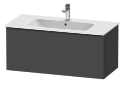 Тумба под раковину Duravit D-Neo, 98,4х44,2х44 см, подвесная, 1 выдвижной ящик, ДСП, цвет: графит матовый, шкафчик навесной, прямоугольная, правая/левая, в ванную комнату