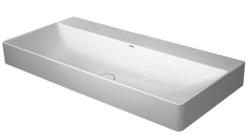 Раковина DURAVIT DuraSquare WonderGliss 100х47х14,5 см, подвесная, прямоугольная, санфарфор, цвет белый, без отверстия под смеситель, антигрязевое покрытие, без перелива