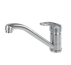 Смеситель для кухни/мойки IDDIS Alborg однорычажный, поворотный, керамический картридж, длина излива 228 мм, латунь, цвет хром глянцевый K56001C