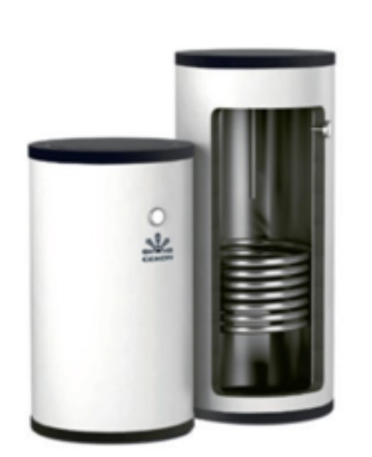 Водонагреватель Gekon BW 120 INOX 28 кВт, 120 л. косвенного нагрева с одним теплообменником, подключение нижнее, настенный, накопительный, вертикальный, для частного дома, дачи