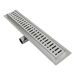 Водоотводящий желоб Raglo R650.80.05 с перфорированной решеткой 800 мм, цвет сатин, горизонтальный сток, DN 50 