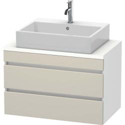 Тумба под раковину для консоли/столешницы Duravit DuraStyle 80х47,8х51,2 см, подвесная, ДСП, цвет: серо-коричневый/белый матовый, 2 выдвижных ящика, прямоугольная