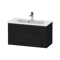 Тумба под раковину Duravit D-Neo, 81х37,2х44 см, подвесная, 1 выдвижной ящик, ДСП, цвет: дуб черный, шкафчик навесной, прямоугольная, правая/левая, в ванную комнату