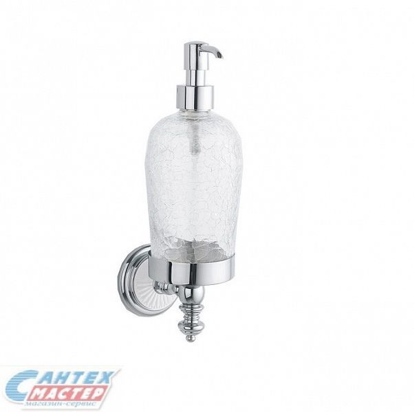 Дозатор для жидкого мыла Boheme Vogue Bianco настенный хром 10147
