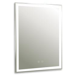 Зеркало Azario Рига VOICE, 60х80 см, с LED/ЛЕД-подсветкой, с диммером, с подогревом, голосовое управление, прямоугольное, выключатель сенсорный, для ванны, навесное/подвесное/настенное