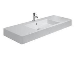 Раковина DURAVIT Vero, 105х49х17 см, мебельная/подвесная, прямоугольная, санфарфор, цвет белый, с 1 отверстием под смеситель, слив/перелив