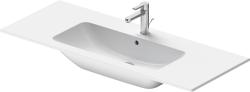 Раковина DURAVIT ME by Starck, 123х49х18 см, подвесная, прямоугольная, со столешницей, санфарфор, цвет белый, с 1 отверстием под смеситель, слив/перелив