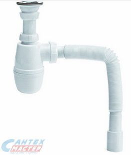 Сифон Wirquin Минор 1 1/4 х 40 мм с гибкой трубой 40 х 40/50 мм 30718050