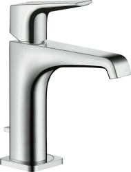 Смеситель для раковины/умывальника Axor Citterio E 130, однорычажный, с рычаговой рукояткой, фиксированный излив, длина излива 14,3 см, керамический, латунь, цвет хром, со сливным гарнитуром