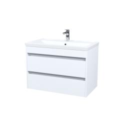 Тумба c раковиной IDDIS Zodiac X, 784х441х542 мм, подвесная, 2 выдвижных ящика, ЛДСП/раковина накладная, прямоугольная, цвет белый, санфарфор, отверстие под смеситель ZDX80W0i95K