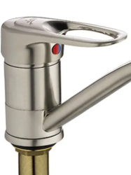 Смеситель для кухни/мойки LEDEME, однорычажный, поворотный, латунный, длина излива 154 мм, латунь, цвет сатин