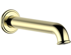 Излив Aquatek Классик для ванны, длина 182 мм, цвет полированное золото, латунь, встраиваемый/встроенный