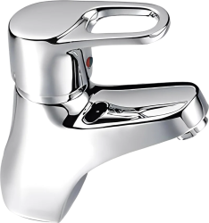 Смеситель для раковины Ledeme H50 однорычажный, излив короткий, керамический, латунь, цвет хром, без донного клапана