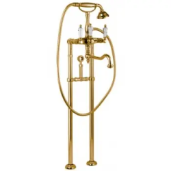 Смеситель для ванны/душа Cezares Diamond, напольный, двухвентильный, поворотный, длина 285 мм, керамический, латунь, цвет бронза