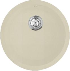 Мойка кухонная Longran Ultra, 46х46х20 см, врезная, искусственный гранит, круглая, цвет колорадо, без отверстия под смеситель, без крыла, слив-перелив, врезная в столещницу, для кухни