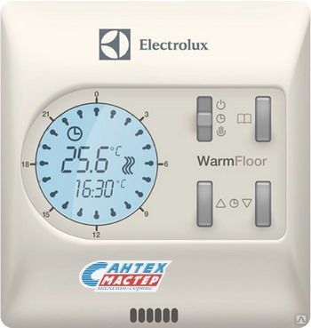 Терморегулятор Electrolux ETA-16 Touch тепла, для систем электрического теплого пола (слоновая кость) термостат электронный, сенсорный, с жк дисплеем, программируемый, температуры, с датчиком температуры, встраиваемый в рамку