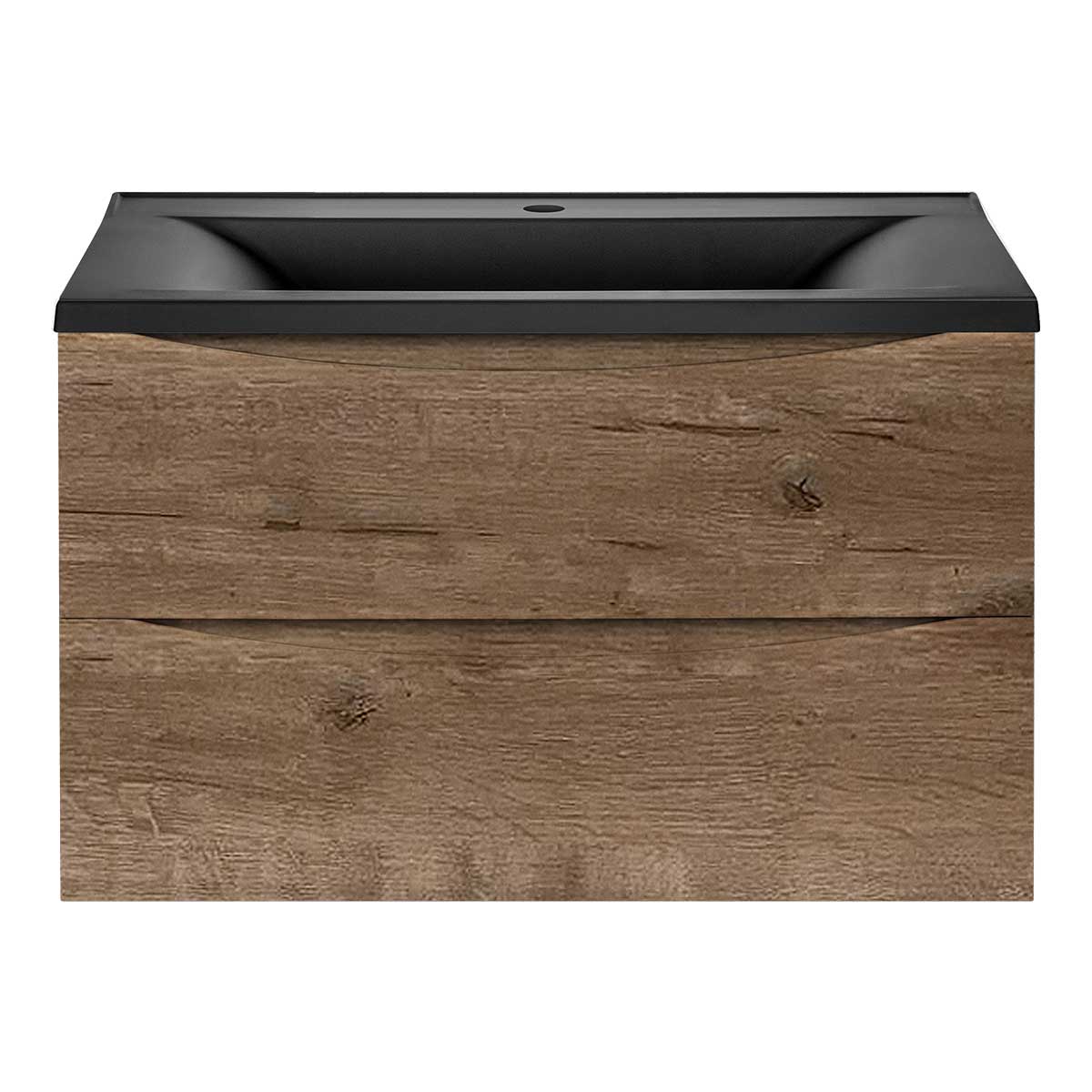 Тумба/база под раковину Vincea Mia 750 V.Oak, 74х44,3х50 см, навесная, цвет дуб винтаж, 2 выдвижных/выкатных ящика, ЛДСП, шкаф/шкафчик подвесной, прямоугольная, правая/левая