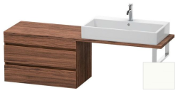 Тумба/шкафчик для консоли/столешницы Duravit DuraStyle под раковину 80х47,8х51,2 см, подвесная, ДСП, цвет: орех темный/белый матовый, 2 выдвижных ящика, прямоугольная