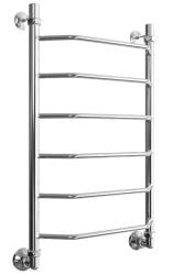 Полотенцесушитель Двин E 80/50, водяной (1"-1/2" К1  Полированный), универсальное подключение, нержавеющая сталь, настенный, форма лесенка, цвет хром, к отоплению и ГВС, для отопления, обогрева в ванной
