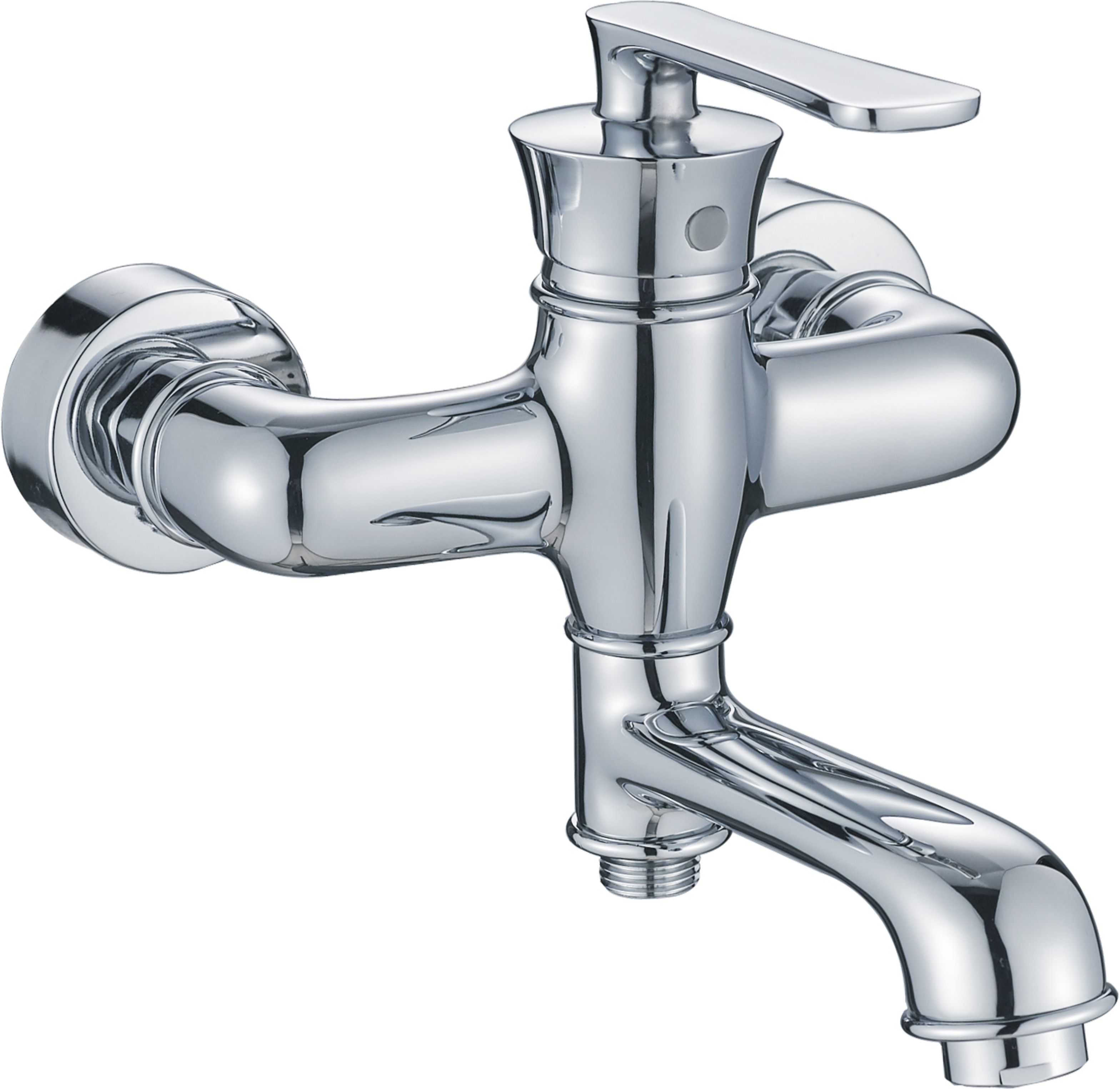 Смеситель для ванны/душа HAIBA однозахватный, хромированный, настенный, излив 229 мм, поворотный, латунь, цвет хром